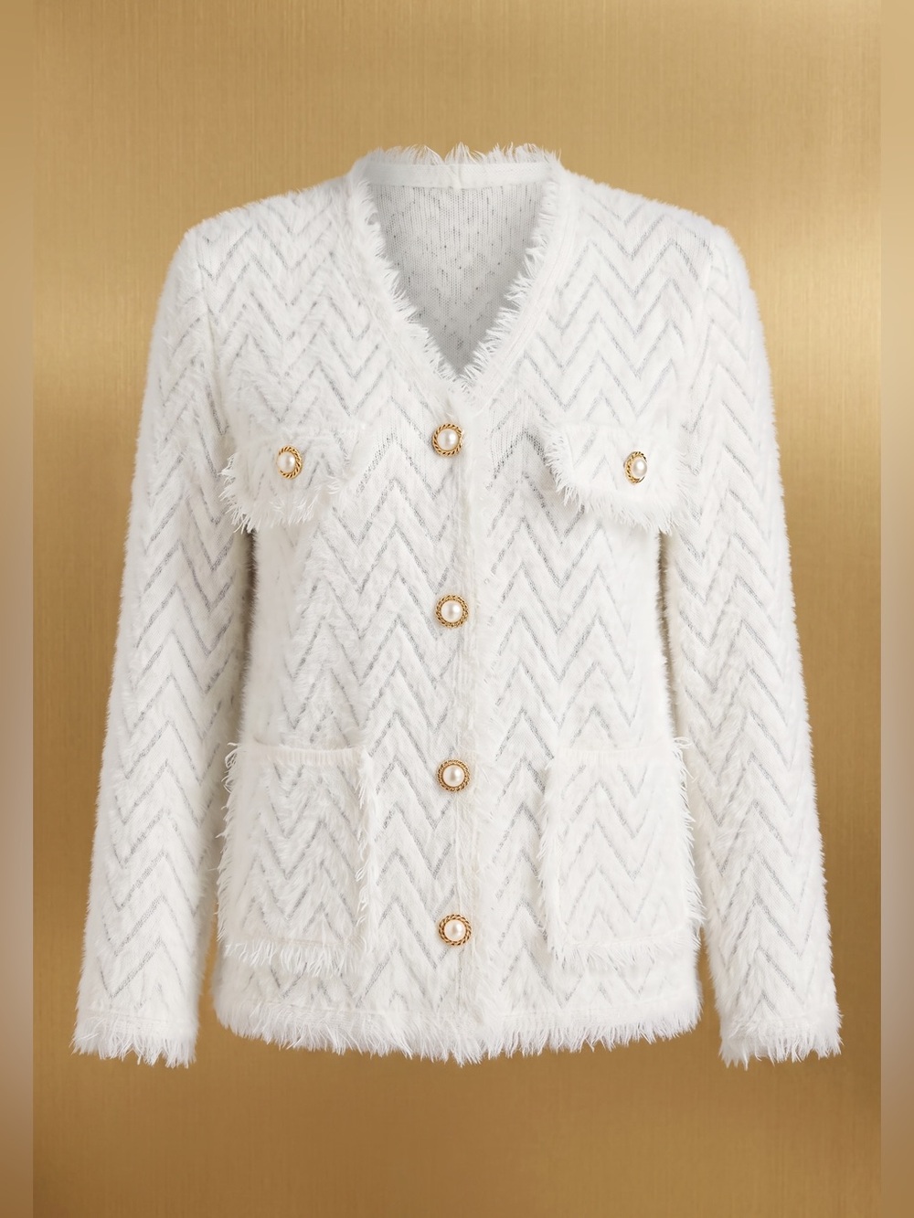 ShopEvelynne Chevron Jacket NWOT